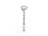 White gold Asscher Solitaire Marquise Side Stone Prong Setting Ring_9