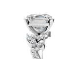 White gold Asscher Solitaire Marquise Twist Band with Six-Prong Setting_16