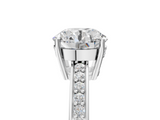 White gold Asscher Solitaire Pavé Band Prong Setting Ring_11
