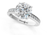 White gold Asscher Solitaire Pavé Band Prong Setting Ring_7