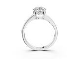 White gold Asscher Solitaire Pavé Band Prong Setting Ring_9