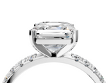 White gold Asscher Solitaire Pavé Band with Four-Prong Setting_30
