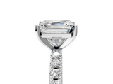 White gold Asscher Solitaire Pavé Band with Four-Prong Setting_36