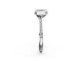 White gold Asscher Solitaire Pavé Band with Four-Prong Setting_58