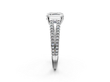 White gold Asscher Solitaire Split Shank Pavé Diamond Engagement Ring_31