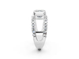 White gold Asscher Solitaire Split Shank Pave Diamond Ring_53