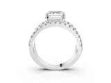 White gold Asscher Solitaire Split Shank Pave Diamond Ring_54