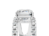 White gold Asscher Solitaire Split Shank Pave Diamond Ring_57