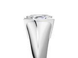 White gold Asscher Solitaire Tension Set Diamond Ring_56