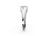White gold Asscher Solitaire Tension Set Diamond Ring_56