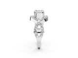 White gold Asscher Solitaire Twist Band Pavé Diamond Engagement Ring_22