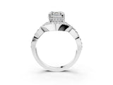 White gold Asscher Solitaire Twist Band Pavé Diamond Engagement Ring_53
