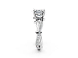 White gold Asscher Solitaire Twist Band with Pavé Accents and Four-Prong Setting_22