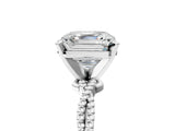 White gold Asscher Solitaire Twisted Band with Bead Prong Setting_57