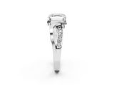 White gold Asscher Solitaire Twisted Band with Prong Setting_23
