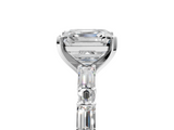 White gold Asscher Solitaire with Side Baguettes and Channel Set Band_12
