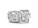 White gold Asscher and Emerald Cut Toi Moi Ring with Prong Setting_52