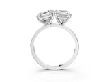 White gold Asscher and Emerald Cut Toi Moi Ring with Prong Setting_55