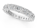 White gold Asscher cut diamond Eternity Band with Shared Prong Setting_30