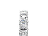White gold Asscher cut diamond Eternity Band with Shared Prong Setting_34