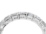 White gold Asscher cut diamond Half Eternity Band with Shared Prong Setting_17