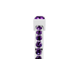 White gold Baguette Amethyst Pavé Band with Bar Setting_11