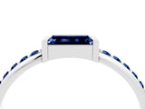 White gold Baguette Blue Sapphire Pavé Band with Bar Setting_10