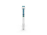 White gold Baguette Blue Topaz Pavé Band with Bar Setting_8