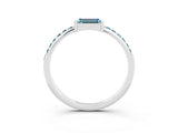 White gold Baguette Blue Topaz Pavé Band with Bar Setting_9