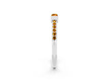 White gold Baguette Citrine Pavé Band with Bar Setting_8