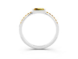 White gold Baguette Citrine Pavé Band with Bar Setting_9