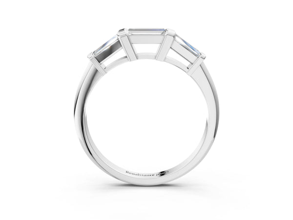 White gold Baguette Diamond Channel Set White Gold Band