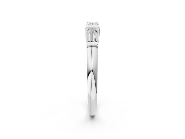 Platinum Baguette Diamond Channel Set White Gold Band