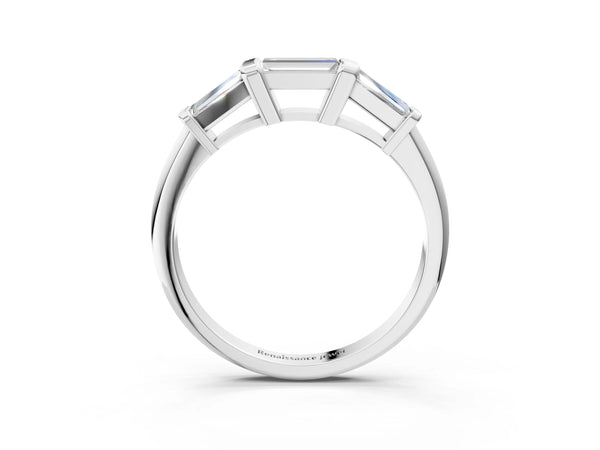 Platinum Baguette Diamond Channel Set White Gold Band