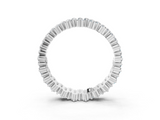 White gold Baguette Diamond Full Eternity Ring with Prong Setting_20