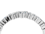 White gold Baguette Diamond Half Eternity Ring with Prong Setting_72