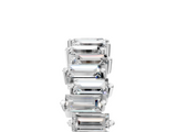 White gold Baguette Diamond Half Eternity Ring with Prong Setting_73