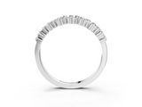 White gold Baguette Diamond Half Eternity Ring with Prong Setting_81