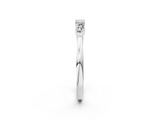 White gold Baguette Diamond Open Band with Bar Prong Setting_48