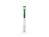 White gold Baguette Emerald Pavé Band with Bar Setting_8