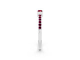 White gold Baguette Garnet Pavé Band with Bar Setting_8