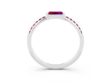 White gold Baguette Garnet Pavé Band with Bar Setting_9