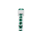 White gold Baguette Green Sapphire Pavé Band with Bar Setting_11