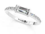 White gold Baguette Moissanite Pavé Band with Bar Setting_7