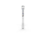 White gold Baguette Moissanite Pavé Band with Bar Setting_8