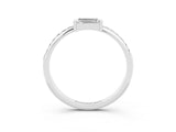White gold Baguette Moissanite Pavé Band with Bar Setting_9