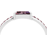 White gold Baguette Morganite Pavé Band with Bar Setting_10
