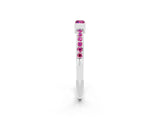 White gold Baguette Pink Sapphire Pavé Band with Bar Setting_20