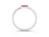 White gold Baguette Pink Sapphire Pavé Band with Bar Setting_21
