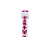 White gold Baguette Pink Sapphire Pavé Band with Bar Setting_23